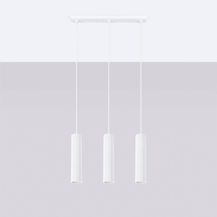 SOLLUX SL.1537 KARBON Lámpara Colgante 3l Blanca