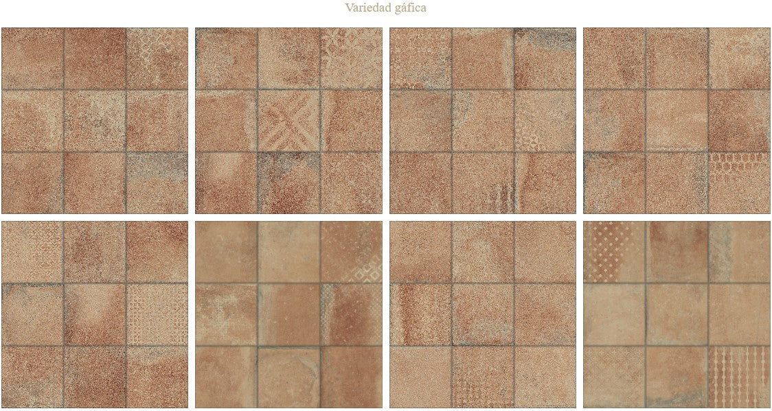 LA PLATERA KUBE QUINTA COTTO-D 45x45 Porcelánico Esmaltado