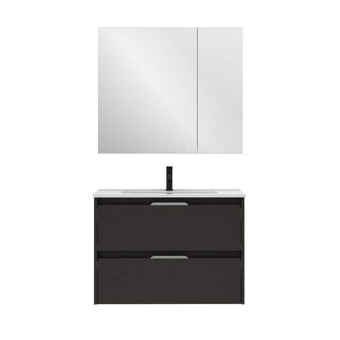 AMIZUVA C0073834 SUKI Conjunto Completo 2 Cajones 80 Antracita Brillo