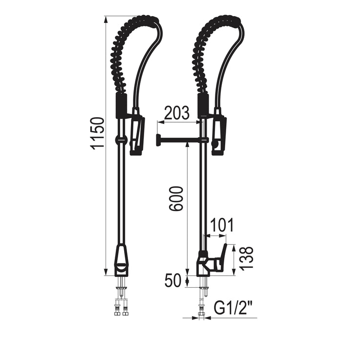 PRESTO 70810PG Columna industrial mezcladora Cromo