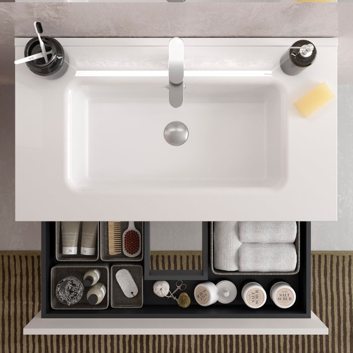 SALGAR BEQUIA Mueble de Baño con Lavabo Color Blanco Mate