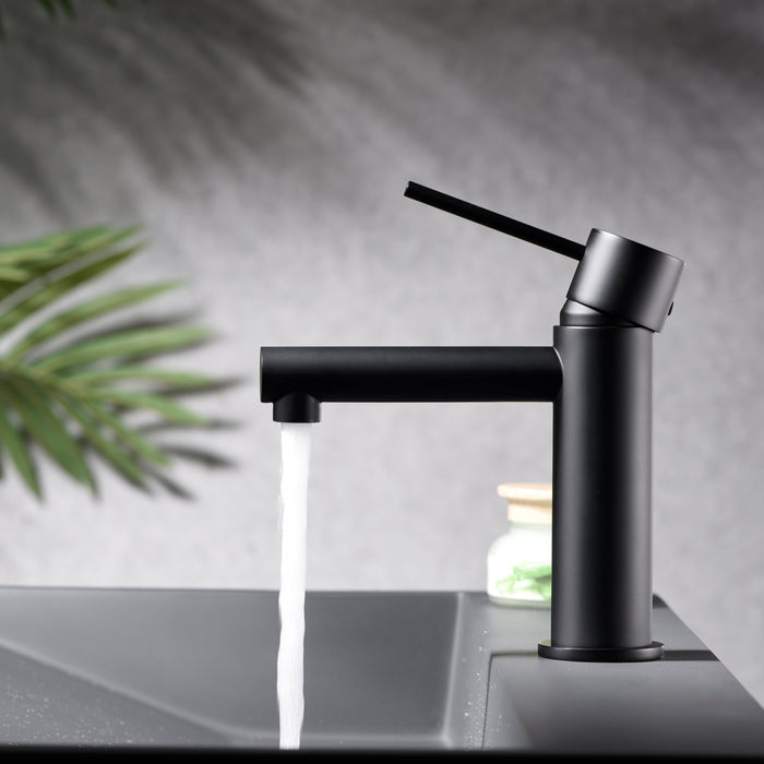 IMEX BDYS045-1NG MILOS STICK Matte Black Sink Faucet