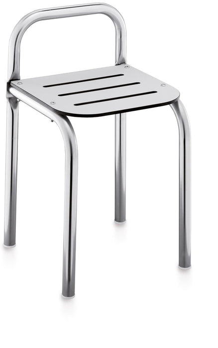 BELTRAN 2700 HANDLES Bench With Backrest Stainless Steel Tube White Seat