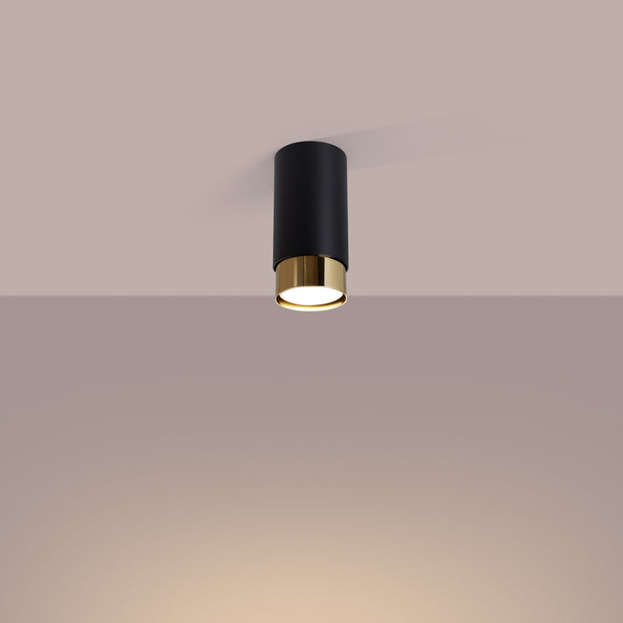 SOLLUX SL.1410 Lámpara de techo NERO 12,5 negro/oro negro/oro