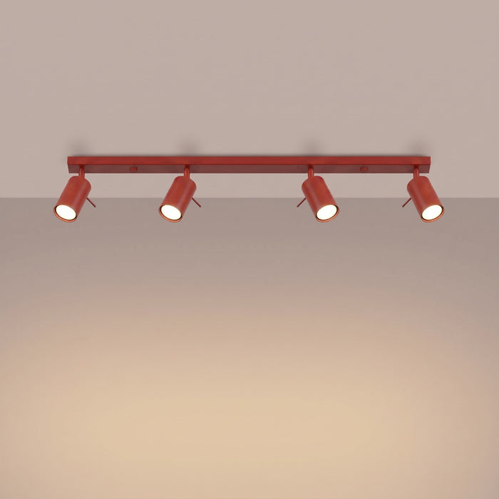 SOLLUX SL.2193 Plafón RING 4L rojo