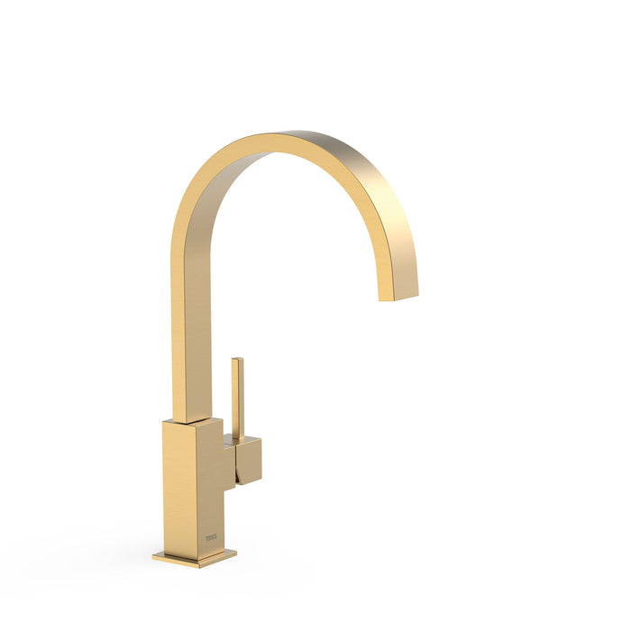 TRES 030498OM KITCHEN Single-lever Sink Faucet Matte Gold Color 24K