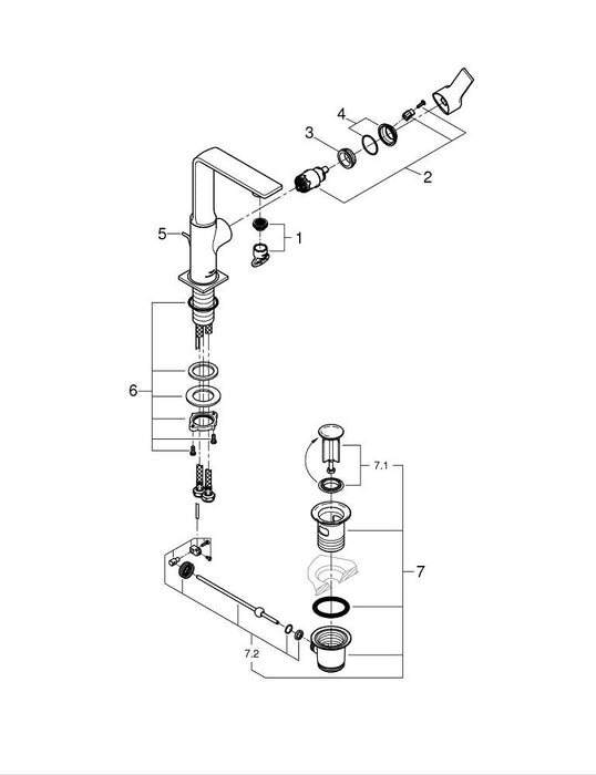 GROHE 30 505 000 ESSENCE Monomando de fregadero 1/2" cromo