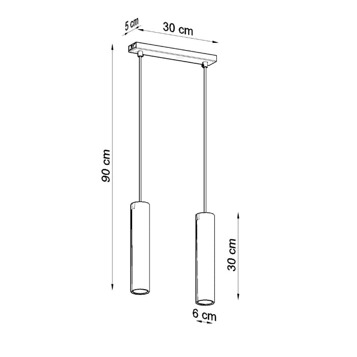 SOLLUX SL.0324 Lámpara Colgante LAGOS 2 Blanco