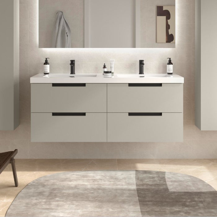 SALGAR 121985 LENI Mueble+Lavabo TOSCANA 2 Senos 140cm Gris mate