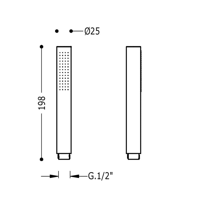 TRES 03411601KM SHOWER ACCESSORIES Hand Shower Metallic Black Color