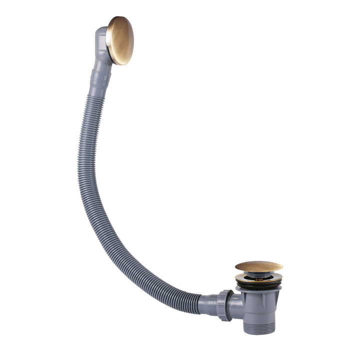 TRES 03453420LV COMPLEMENTOS DE GRIFERÍA Válvula De Desagüe Click-Clack con Rebosadero para Bañera Color Latón Viejo