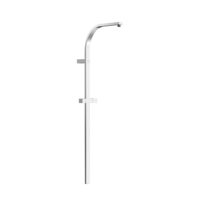 TRES 03463505 OVER-WALL Long Shower Bar Adaptable to Wall-Mounted Thermostatic Faucet with Compatible Connection Chrome Color