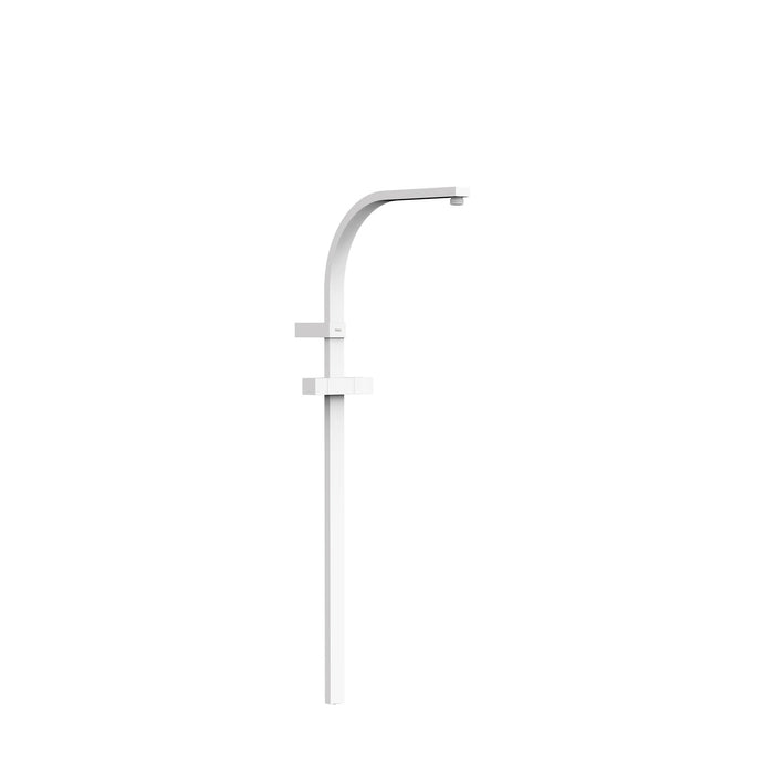 TRES 03463506BM OVER-WALL Shower Bar Adaptable to Wall Thermostatic Faucet with Compatible Connection Matte White Color