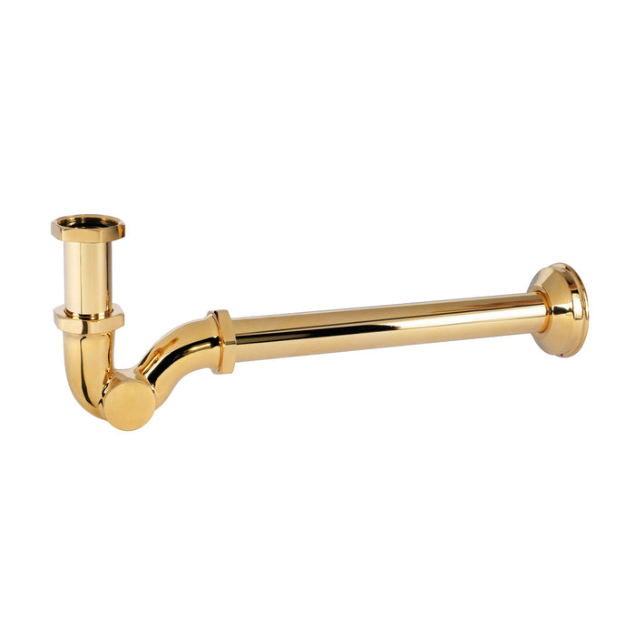 TRES 03463820OR FAUCET ACCESSORIES Telescopic Siphon with Register for Sink 24K Gold Color