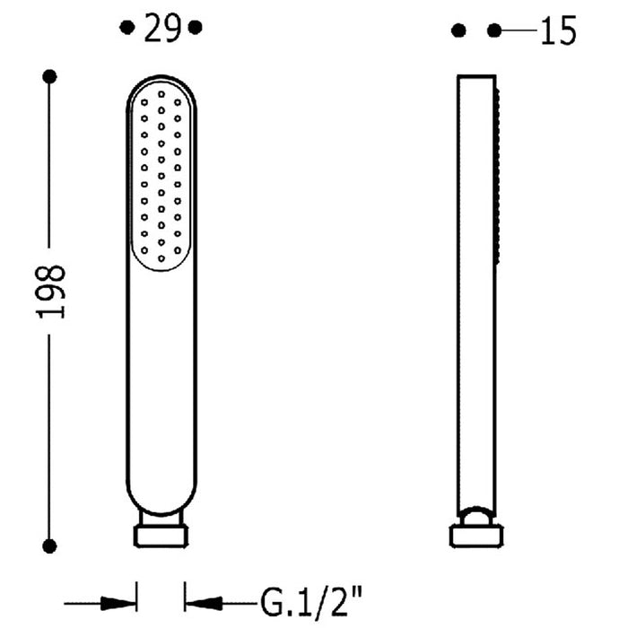 TRES 03463901OM Ducha de Mano Color Oro Mate 24K