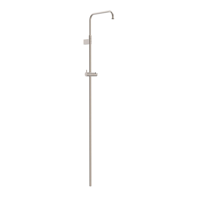 TRES 03464501AC OVER-WALL Telescopic Shower Bar Adaptable to Wall-Mounted Thermostatic Faucet with Compatible Connection Steel Color