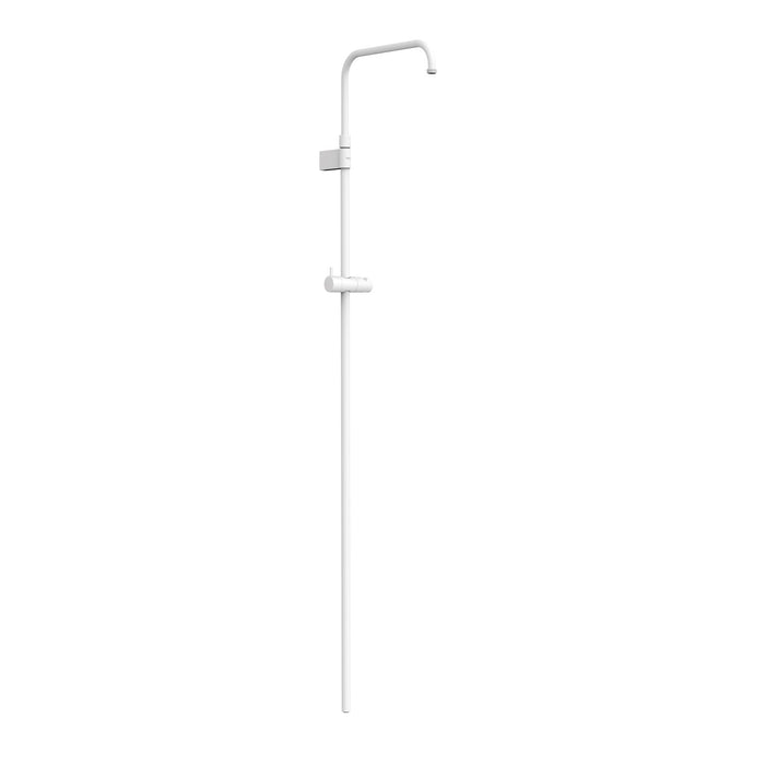TRES 03464501BM OVER-WALL Telescopic Shower Bar Adaptable to Wall-Mounted Thermostatic Faucet with Compatible Connection Matte White Color