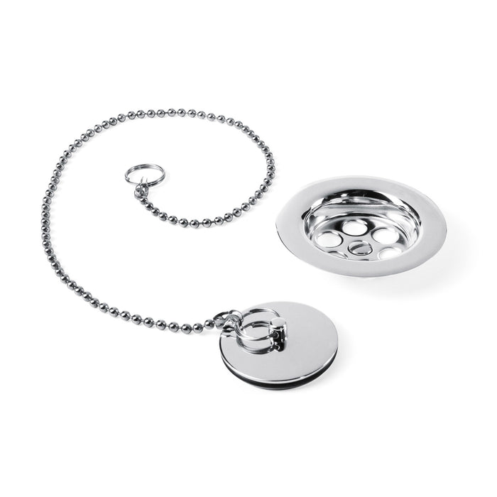 TRES 03474601 Flat Grid Bowl with Chain and Chrome Lid