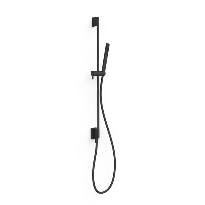 TRES 03493101NM SHOWER ACCESSORIES Shower Bar Set with Wall Water Outlet Matte Black Color
