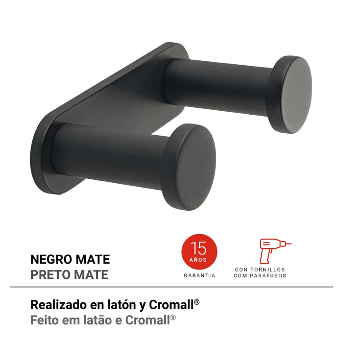 GEDY A2261400000 CANARIE Percha Negro Mate