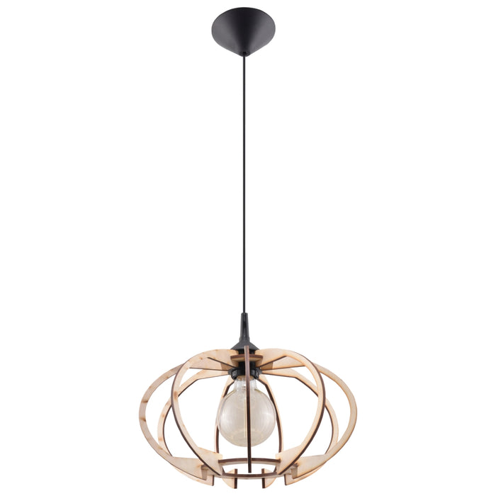 SOLLUX SL.0392 MANDELINO Natural Wood Pendant Lamp
