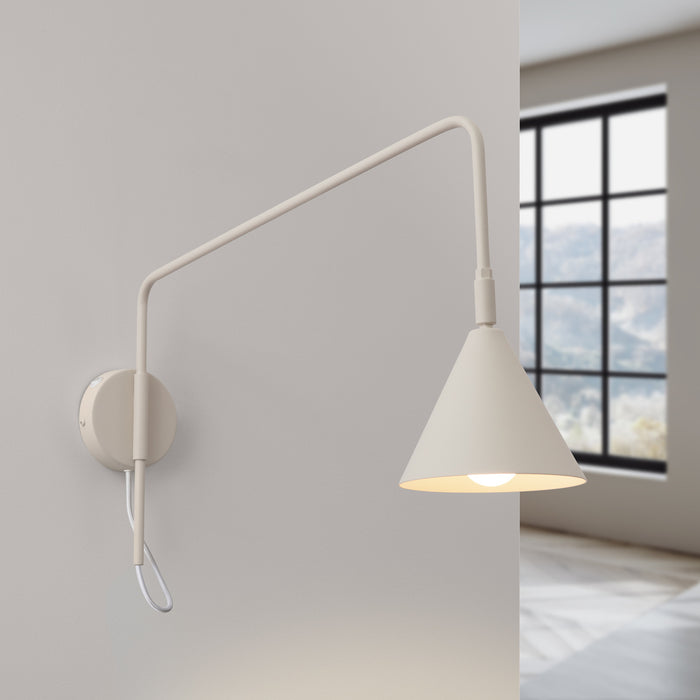 SOLLUX SL.2494 Aplique de pared NOX 1 beige con interruptor