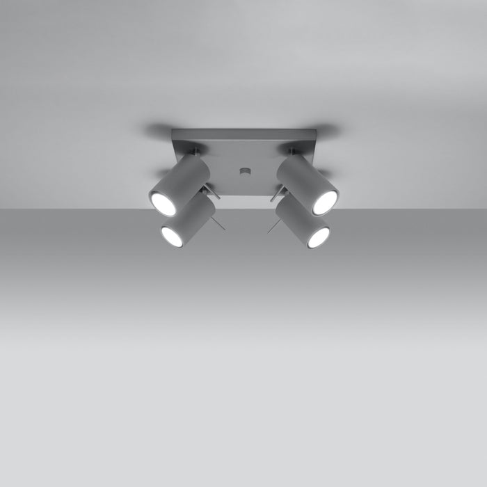 SOLLUX SL.0452 Lámpara de Techo RING 4 Gris