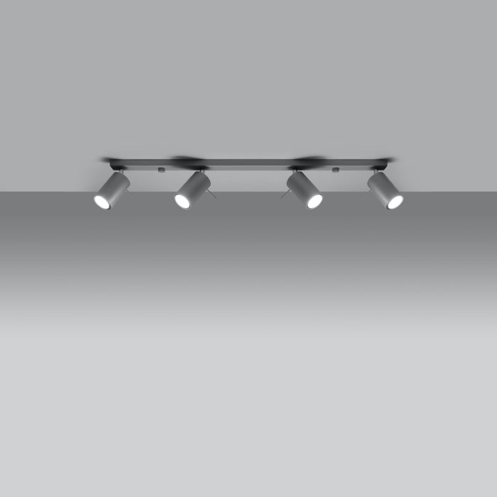 SOLLUX SL.0453 Lámpara de Techo RING 4L Gris