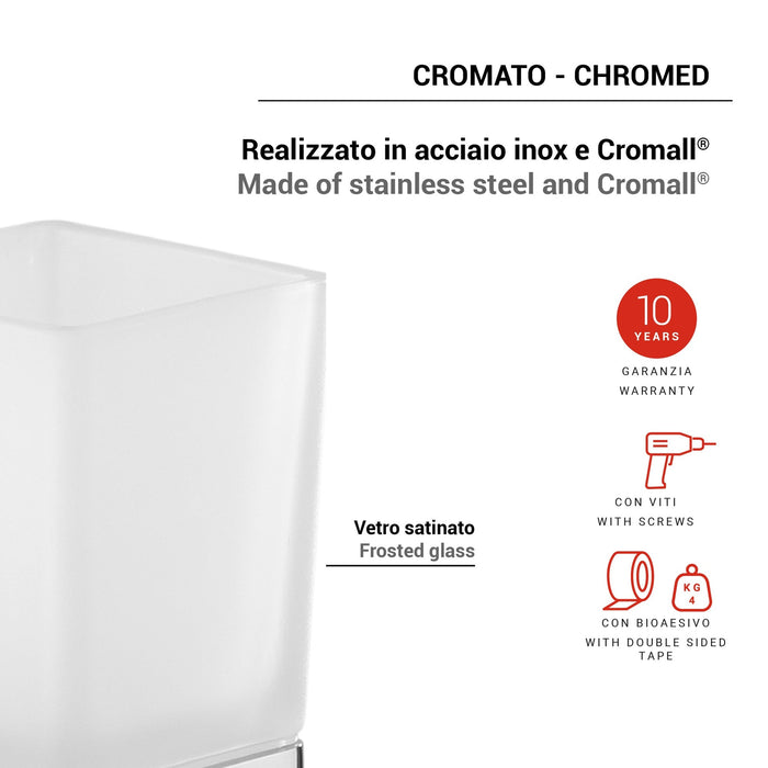 GEDY TO101300100 TONGA Portacepillos Cromo