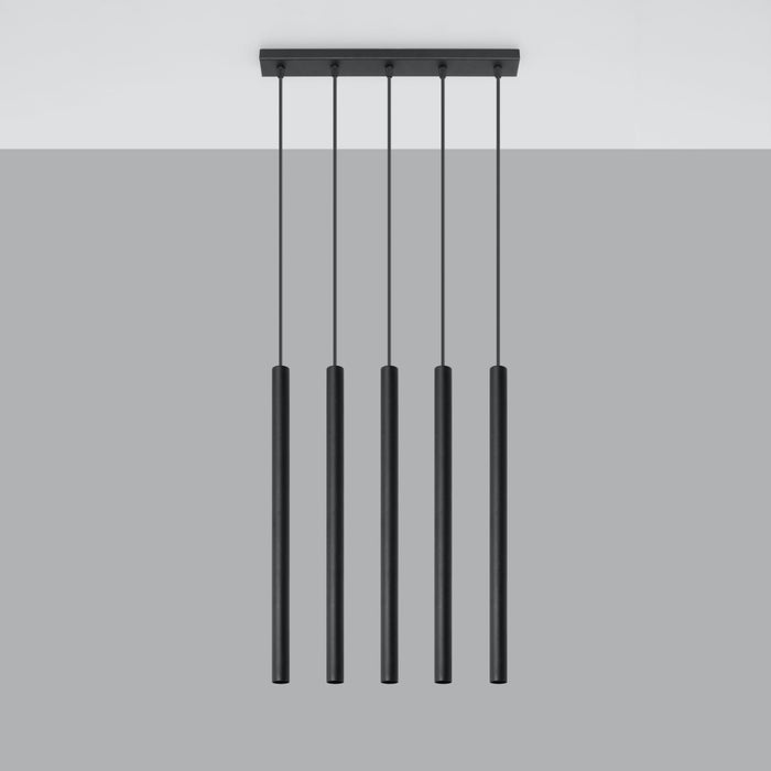 SOLLUX SL.0472 Lámpara Colgante PASTELO 5 Negro