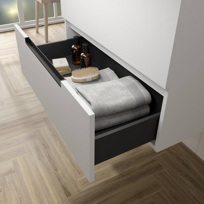 SALGAR 121980 LENI Mueble+Lavabo IBON 2 Senos 120cm Blanco Mate