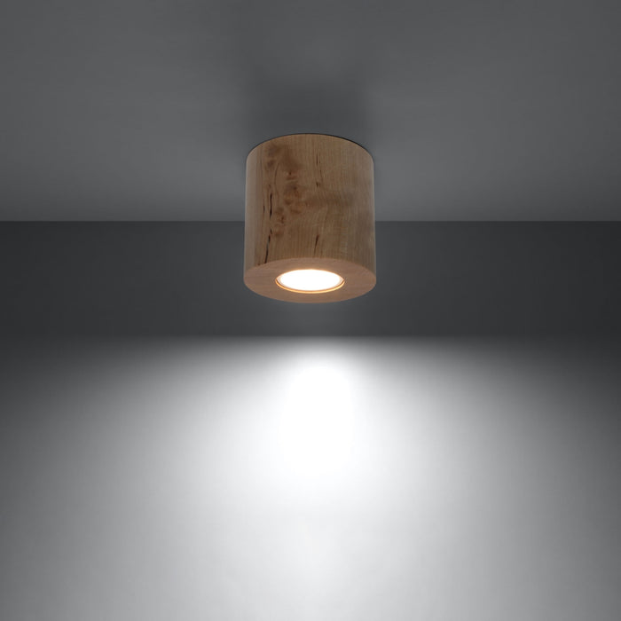 SOLLUX SL.0492 ORBIS Ceiling Lamp Natural Wood