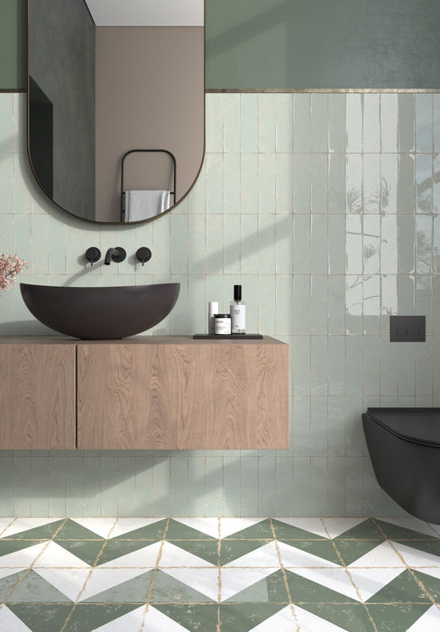 DUNE ANTIGA VERDE 6,9x24 Azulejo Pasta Blanca