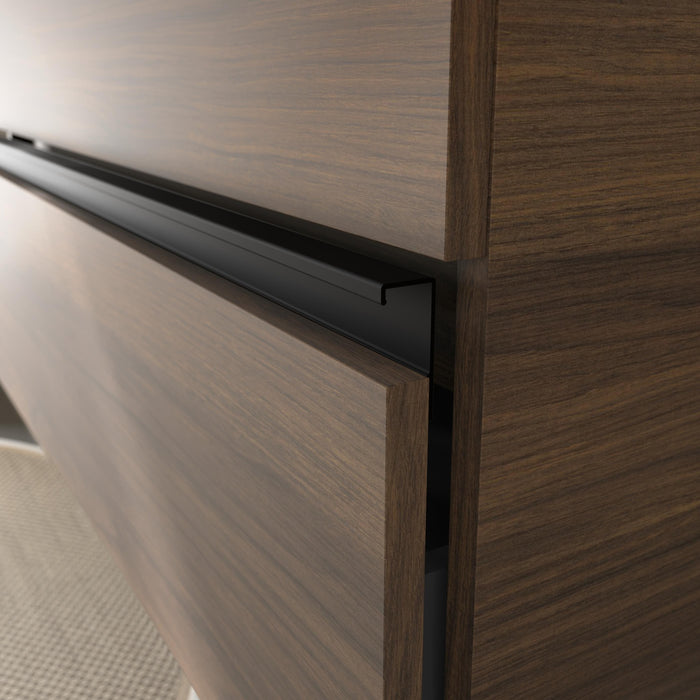 SALGAR 116066 BEQUIA PLUS METAL Mueble de Baño 1 poza Porcelana 120cm Nogal