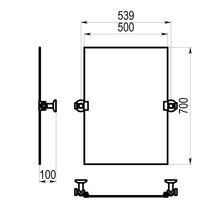 PRESTO 88240_RAL Espejo reclinable inox RAL