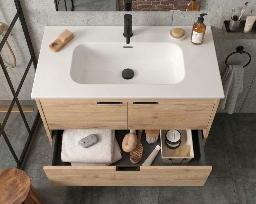 SALGAR CONTESSA Mueble+Lavabo Color Roble África