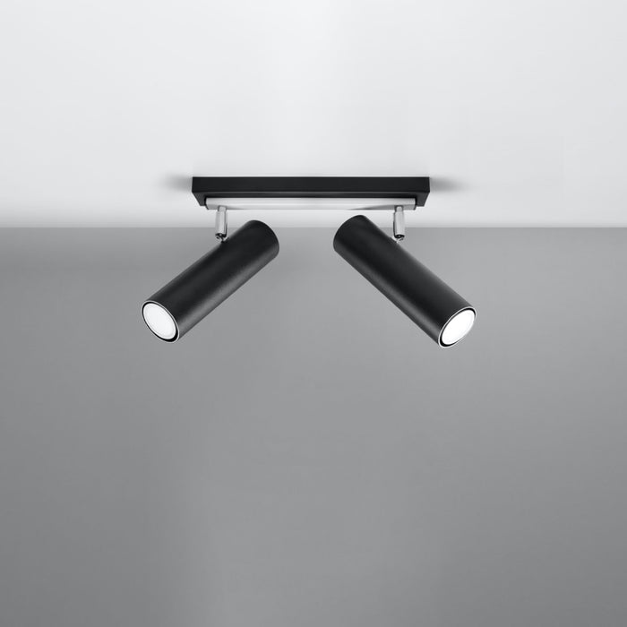 SOLLUX SL.0500 Ceiling Lamp DIREZIONE 2 Black