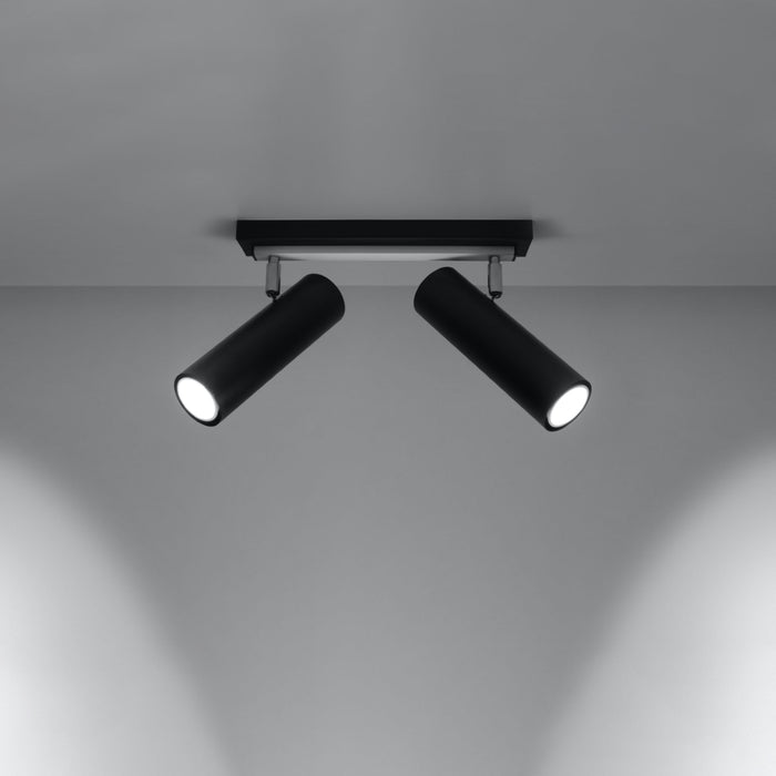 SOLLUX SL.0500 Ceiling Lamp DIREZIONE 2 Black