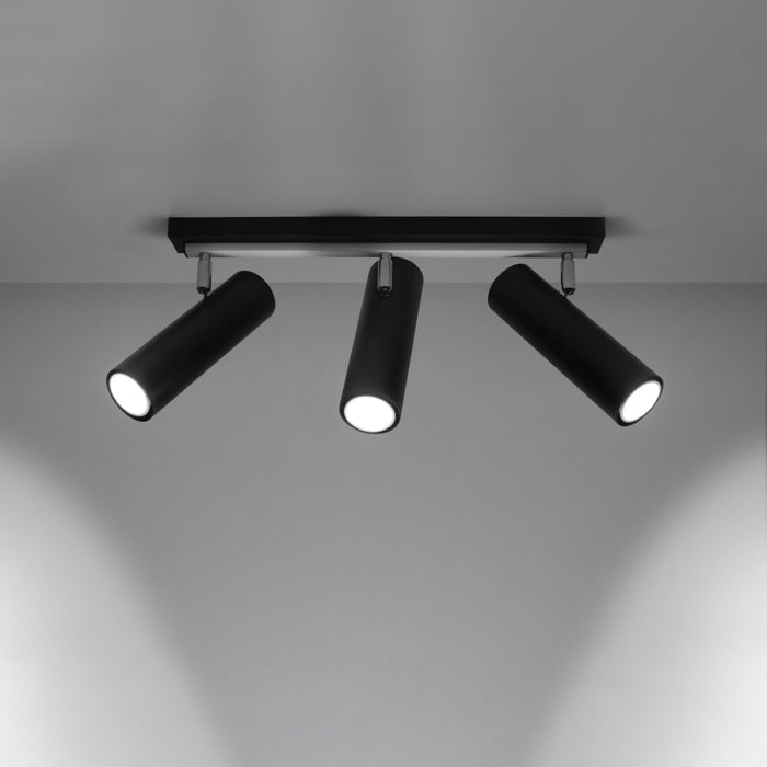 SOLLUX SL.0501 Ceiling Lamp DIREZIONE 3 Black