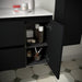 SALGAR NOJA 910 Mueble de Baño con Lavabo 2 Cajones 1 Puerta Izquierda Color Negro Mate