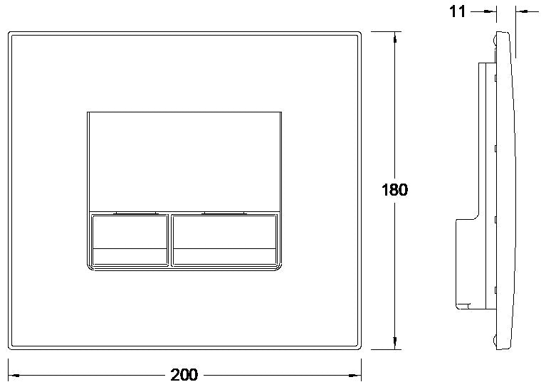 VALADARES 55034201 PLAT2 Pulsador Cisterna Junior Cromo
