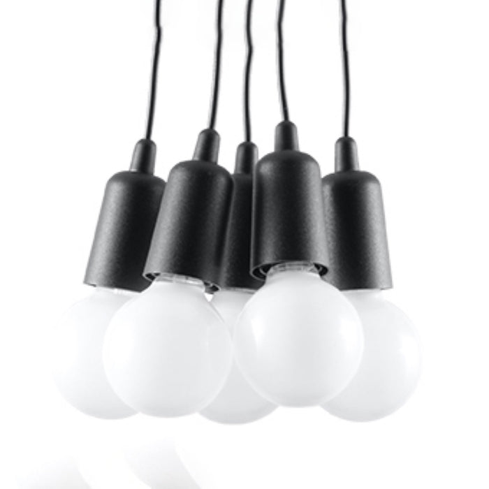 SOLLUX SL.0574 Pendant Lamp DIEGO 5 Black