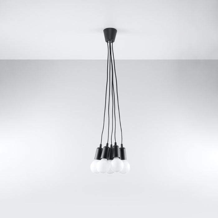 SOLLUX SL.0574 Pendant Lamp DIEGO 5 Black