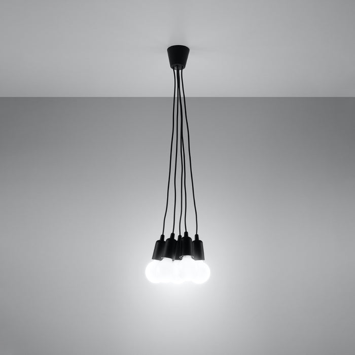 SOLLUX SL.0574 Pendant Lamp DIEGO 5 Black