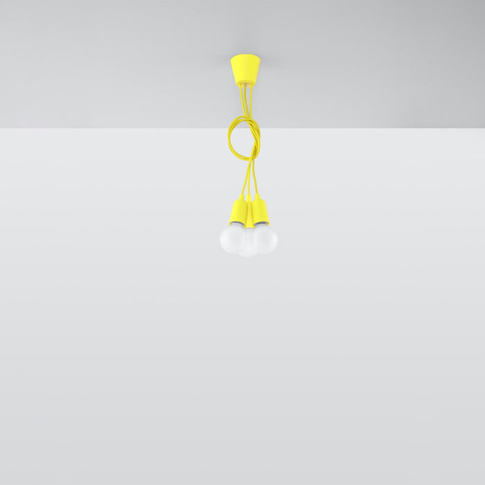 SOLLUX SL.0579 DIEGO 3 Yellow Pendant Lamp