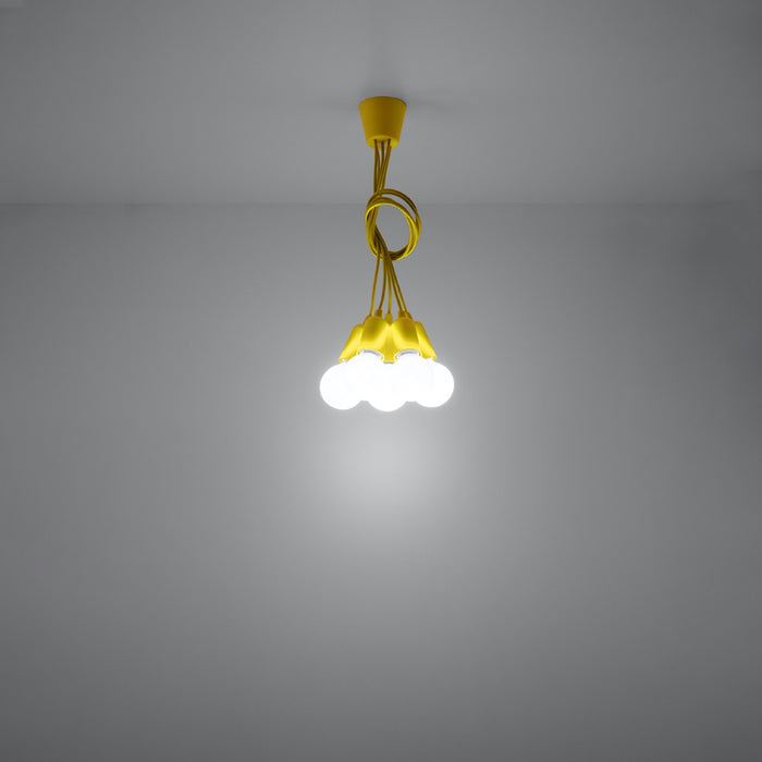 SOLLUX SL.0580 DIEGO 5 Yellow Pendant Lamp