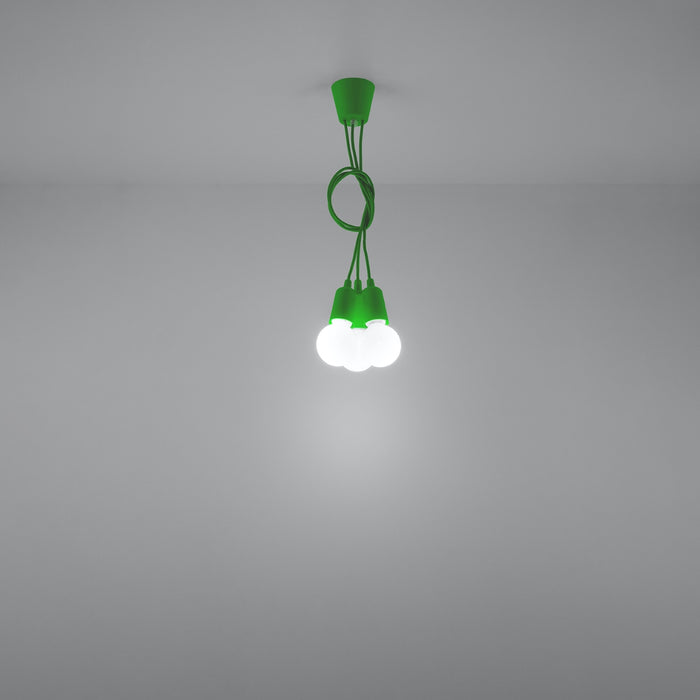 SOLLUX SL.0582 DIEGO 3 Green Pendant Lamp