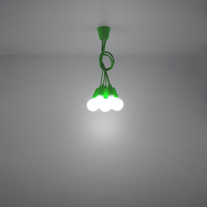 SOLLUX SL.0583 Lámpara Colgante DIEGO 5 Verde
