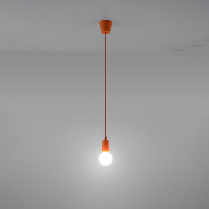 SOLLUX SL.0584 Pendant Lamp DIEGO 1 Orange