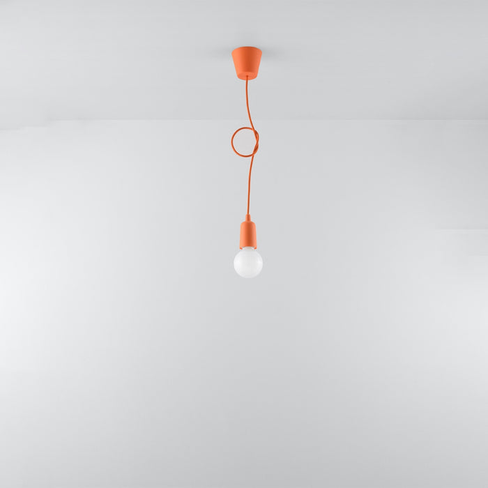 SOLLUX SL.0584 Pendant Lamp DIEGO 1 Orange